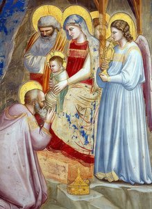 Adoracja Trzech Króli. Szczegół. 1305 autorstwa Giotto di Bondone