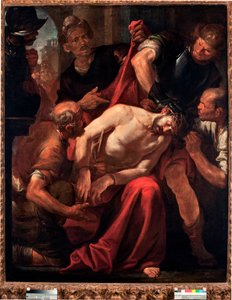 Wyśmiewanie Chrystusa (Jezus wyśmiewany przez żołnierzy) Obraz Gioacchino Assereto (1600-1649) Geny z XVII wieku, Musei di Strada Nuova