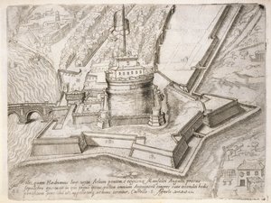 Grobowiec Hadriana z „Cosimo Medici Duca florentine”, opublikowany w 1569 r. autorstwa Giovanantonio Dosio