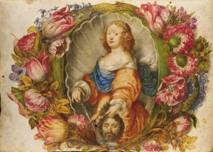 Portret wielkiej księżnej Vittoria della Rovere jako Judith autorstwa Giovanna Garzoni