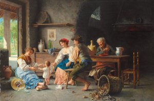 Pierwsze kroki (olej na płótnie)