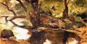 Jezioro Nemi autorstwa Giovanni Costa