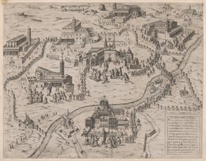 Lustro rzymskiej wspaniałości: Siedem kościołów Rzymu Le Sette Chiese di Roma, 1575., 1575. autorstwa Giovanni Ambrogio Brambilla.