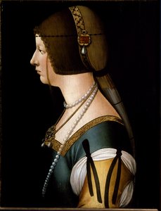 Portret Imperatorki Bianki Marii Sforza autorstwa Giovanni Ambrogio de (circle of) Predis
