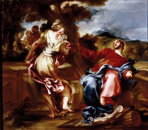 Chrystus i Samarytanin. Obraz Giovanniego Andrei de 