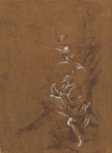 Wizja św. Wilhelma z Akwitanii, koniec lat pięćdziesiątych XVII wieku. autorstwa Giovanni Angelo Canini