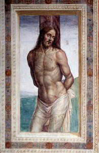 Chrystus kolumna ( Fresco autorstwa Giovanni Antonio Bazzi Sodoma