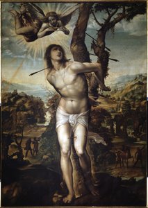 San Sebastian Obraz Giovanniego Antonio Bazzi dit Sodoma (1477-1549) 1525 Florencja, Palazzo Pitti