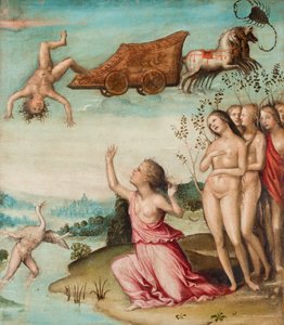 Upadek Faetona, po 1500 (olej na płótnie) autorstwa Giovanni Antonio Bazzi Sodoma