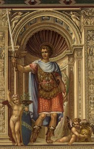 St Victor, obraz Il Sodoma w Palazzo Comunale, Siena, Włochy autorstwa Giovanni Antonio Bazzi after Sodoma