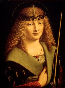 Portret młodzieńca jako św. Sebastian, ok. 1500 autorstwa Giovanni Antonio Boltraffio
