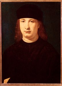 Portret włoskiego poety Girolamo Casio (olej na drewnie, ok. 1500-1520) autorstwa Giovanni Antonio Boltraffio