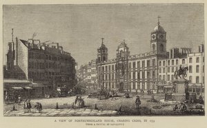 Widok domu Northumberland, Charing Cross, 1753 r. autorstwa Giovanni Antonio Canal