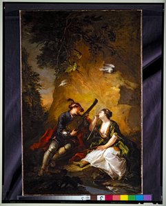 Muzyczni kochankowie (Scena Galante) autorstwa Giovanni Antonio Guardi