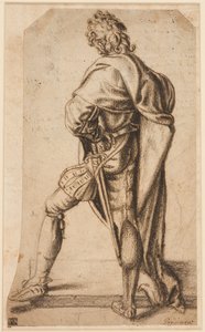 Stojący mężczyzna widziany z tyłu autorstwa Giovanni Antonio Pordenone