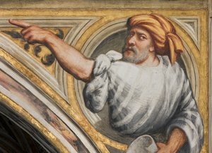 Nawa centralna, Plume Second Span South, IL Pordenone 1520, Popiersie z Prorokiem autorstwa Giovanni Antonio Pordenone