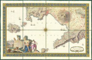 Mapa Zatoki Neapolitańskiej z 1794 r. autorstwa Giovanni Antonio Rizzi-Zannoni