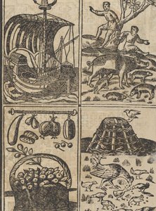 Przykład recammi, strona 9 recto, 1530. autorstwa Giovanni Antonio Tagliente