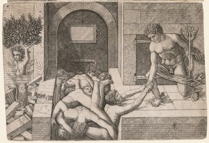 Alegoria ratowania ludzkości: Virtus Deserta, ok. 1930 1500-1505. autorstwa Giovanni Antonio da Brescia