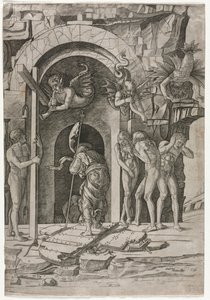 Zejście do otchłani, c. 1490-1500. autorstwa Giovanni Antonio da Brescia