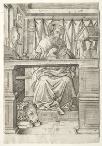 Św. Hieronim w swoim gabinecie autorstwa Giovanni Antonio da Brescia