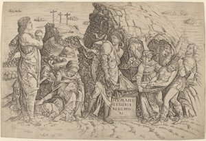 Złożenie do grobu autorstwa Giovanni Antonio da Brescia, after Andrea Mantegna