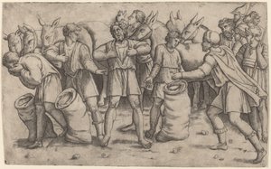 Odkrycie Pucharu Józefa autorstwa Giovanni Antonio da Brescia after Baldassare Peruzzi