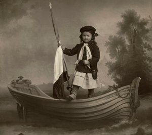 Portret Lidii Mastracchio z flagą autorstwa Phillipe de Marlier