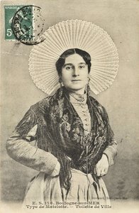 Pocztówka: Mailotte, kobieta marynarza w toalecie z Ville/Boulogne-sur-Mer