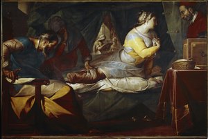Quadroni de san Carlo: epizod z życia św. Karola Boromeusza (1538-1584): cud Aurelii degli Angeli (Quadroni św. Karola: życie i cuda św. Karola Boromeusza: cud Aurelii degli Angeli) Obraz Cerano (Giovan Chrzciciel Cr