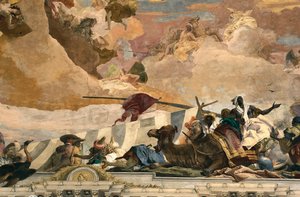 Alegoria Afryki. Fresk Giovanniego Battisty Tiepolo (1696-1770) autorstwa Giovanni Battista Tiepolo