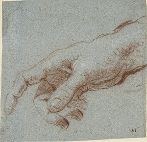 Prawa ręka autorstwa Giovanni Battista (1696-1770) Tiepolo