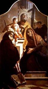 Św. Józef z Dzieciątkiem i świętymi, ok. 1730-35 (olej na płótnie) autorstwa Giovanni Battista Tiepolo