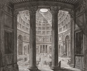 Wnętrze Panteonu, Rzym, Włochy. Piranesi. autorstwa Giovanni Battista (after) Piranesi
