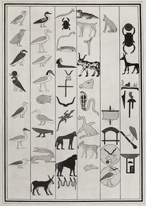 Rysunki dekoracji z wnętrza grobowca faraona Psametyka I, reprodukowane w 1817 roku przez Giovanniego Battistę Belzoniego, znajdującego się w British Museum w Londynie autorstwa Giovanni Battista Belzoni