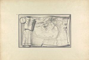 Plan ruin w Sardes ze śladami starożytnych budowli nadal istniejących w 1750 roku autorstwa Giovanni Battista Borra