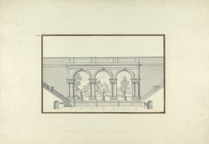 Rekonstrukcja Drugiego Teatru w Laodycei, ok. 1750 (pióro i atrament oraz rozmycie grafitu na papierze wykładanym)