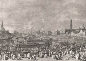 Ilustracja 5: Doża w Bucintoro Wyjazd do Porto di Lido w dniu Wniebowstąpienia, f..., ok. godz. 1766.