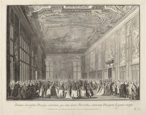 Doża bawi zagranicznych ambasadorów na bankiecie, 17631766.