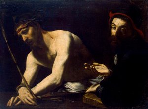 Chrystus i Kajfasz, 1615-1620. autorstwa Giovanni Battista Caracciolo