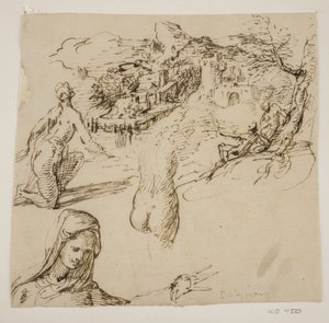 Śpiący wojownik autorstwa Giovanni Battista Caracciolo