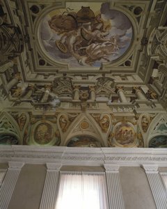 Upadek Faetona (Phaethon) (1625) - Fresk w trompe l