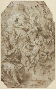 Madonna z Dzieciątkiem i świętymi autorstwa Giovanni Battista Carlone