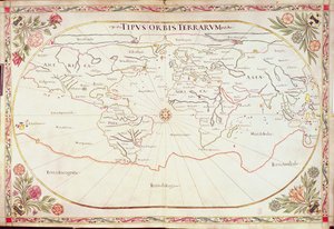 Dodatkowe Ms 11765: Mapa świata autorstwa Giovanni Battista Cavallini