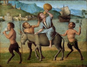 Silenus i Satyrowie autorstwa Giovanni Battista Cima da Conegliano