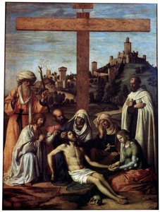 Opłakiwanie Chrystusa z karmelitą, ok. 1510. autorstwa Giovanni Battista Cima da Conegliano