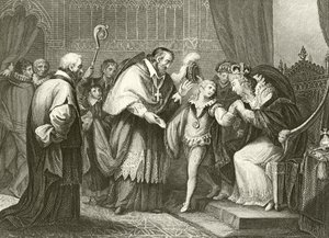 Edward, książę Yorku rozstający się z matką autorstwa Giovanni Battista Cipriani