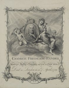 George Frideric Handel, rytowany przez Francesco Bartolozzi (1727-1815), c.1790 autorstwa Giovanni Battista Cipriani