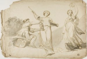 Thalia, Clio i Melpomene autorstwa Giovanni Battista Cipriani