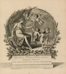 Bilet na bal w Mansion House, Londyn, 17 kwietnia 1775 autorstwa Giovanni Battista Cipriani